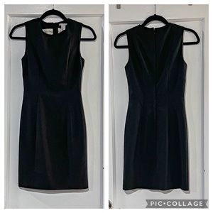 H&M Black Sheath Dress Fully Lined Size 2